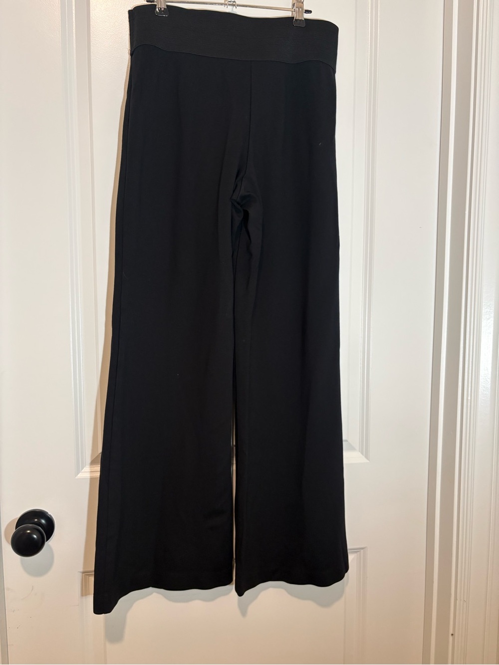 INC International Concepts Black Wide-Leg Pull-On Pants with Elastic Waistband